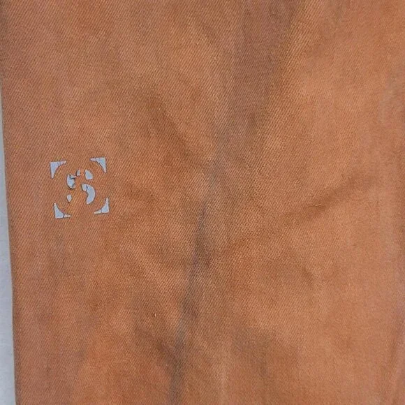 Serenede Stacked Orange Grunge Flare Pants | Men’s 32x34 | Y2K Streetwear Retro - Picture 5 of 8